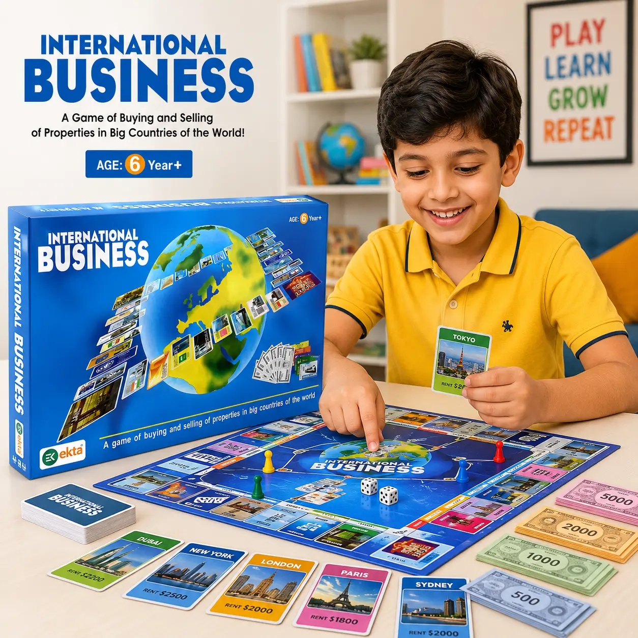 EKTA International Business Board Game for Family, Kid, Multicolor - Image 2