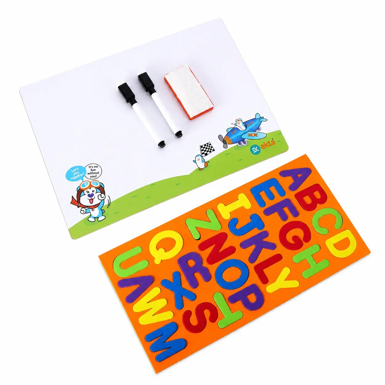 Ekta 4 in 1 ABC Magnets Pre School Learning & Educational Board Game (Multicolor) - Image 3