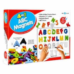 Ekta 4 in 1 ABC Magnets Pre School Learning & Educational Board Game (Multicolor)