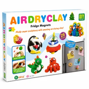 Ekta Air Dry Clay with Fridge Magnets |  Art & Craft Kit for Kids