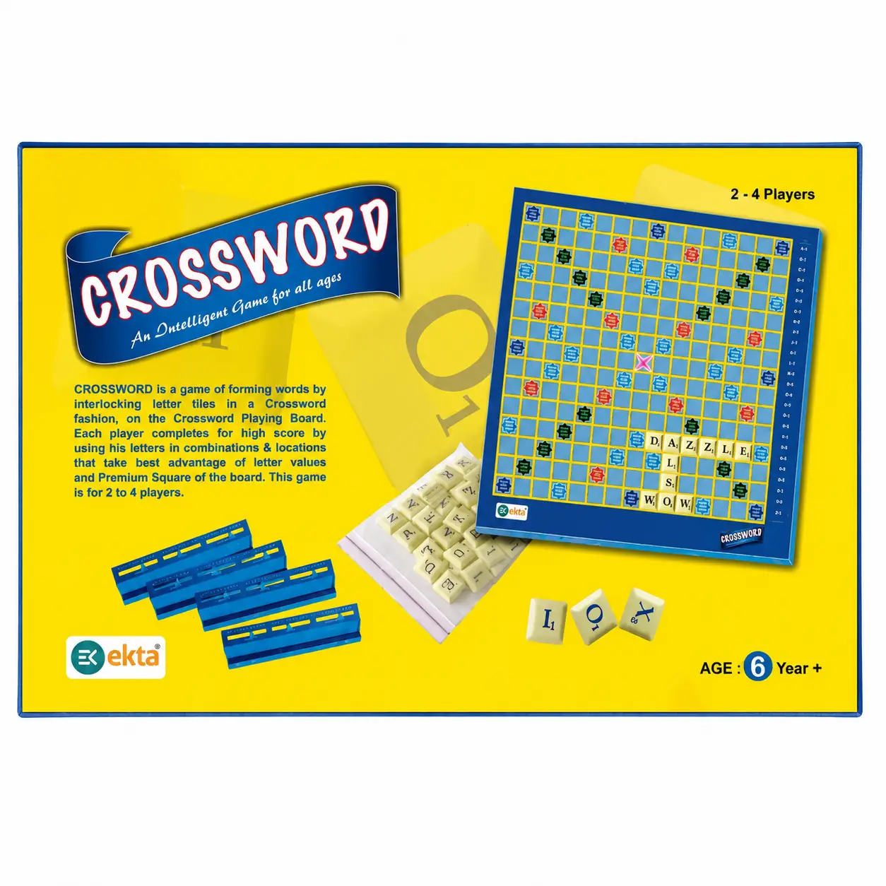 Ekta Crossword Board Game Word Games, Indoor Game, 6+ Years, Board games - Image 3