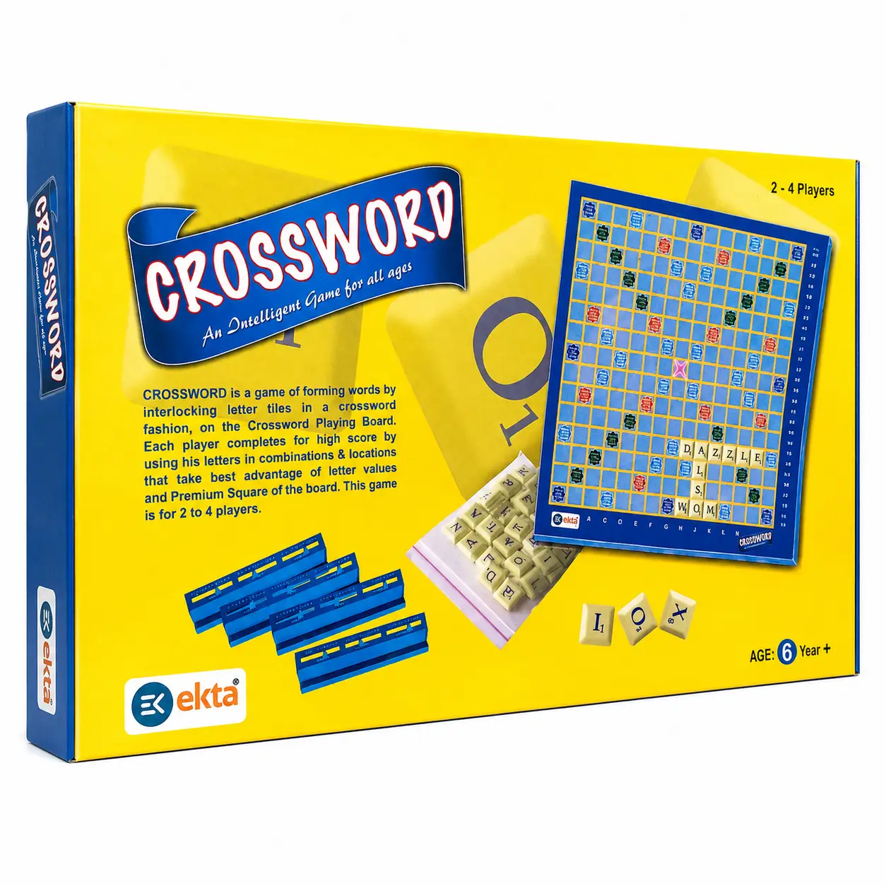 Ekta Crossword Board Game Word Games, Indoor Game, 6+ Years, Board games - Image 4