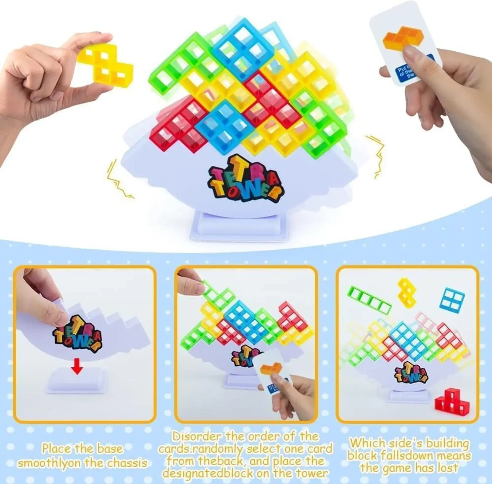 Ekta Jumbo 32 Pcs Blocks Tetra Tower Building Block For Kids - Image 4