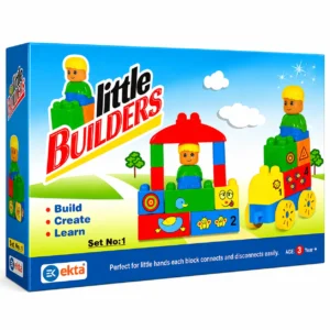 EKTA Little Builders Set 1 Building Blocks | Educational Construction Toy | Multicolour | 3+ Years