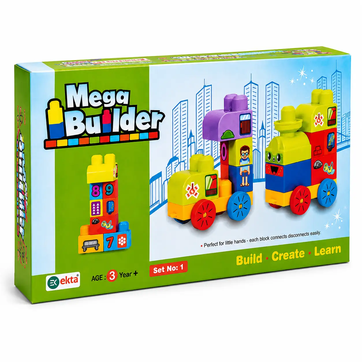 Ekta Mega Builder Set 1 (Multicolor) For 3+ Years - Image 2
