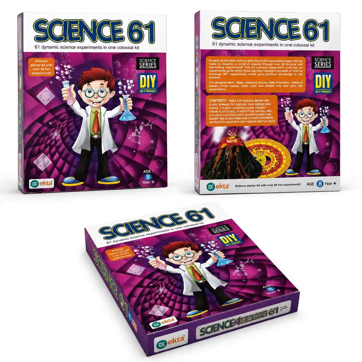 Ekta Science 61 Educational Kit | Science Project Kit for Kids | STEM Experiment Activity Set for Children - Image 2