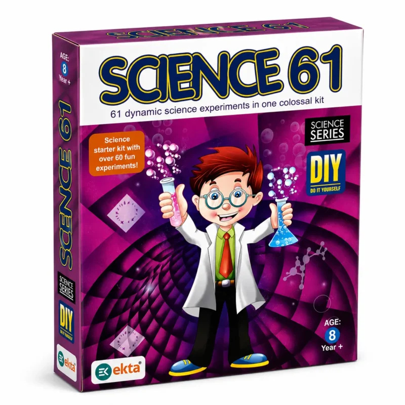 Ekta Science 61 Educational Kit | Science Project Kit for Kids | STEM Experiment Activity Set for Children