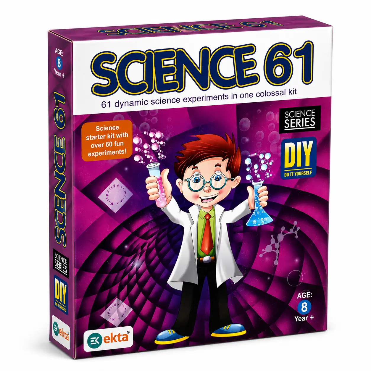 Ekta Science 61 Educational Kit | Science Project Kit for Kids | STEM Experiment Activity Set for Children