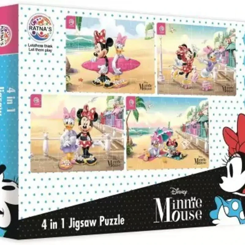 Ratna's 4 in 1 Disney Minnie Mouse Jigsaw Puzzle | 140 Pieces