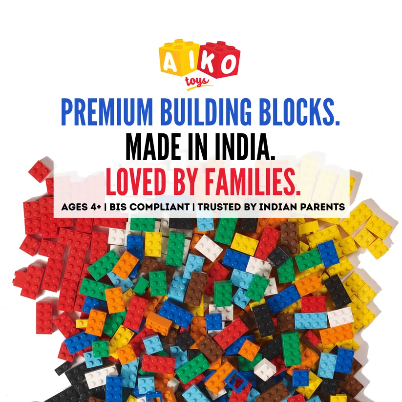 AIKO Box of Blocks 1000 | Premium ABS Building Blocks | Construction Toy | STEM Gift Set, Multi-Colour Bricks, 4Y+ - Image 2