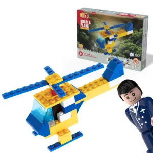 AIKO Build-a-Plane Building Blocks, 202 Pcs Blocks (including 2 cute figurines) (AV001), 4Y+