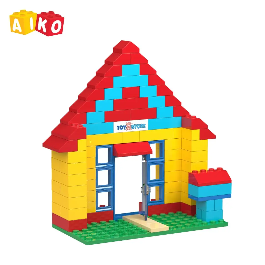 AIKO Town Cafe | 160 Premium ABS Plastic Building Blocks (including 2 cute figurines) | Set No. 004 | Multi-Colour Construction Toy, 4Y+ - Image 8