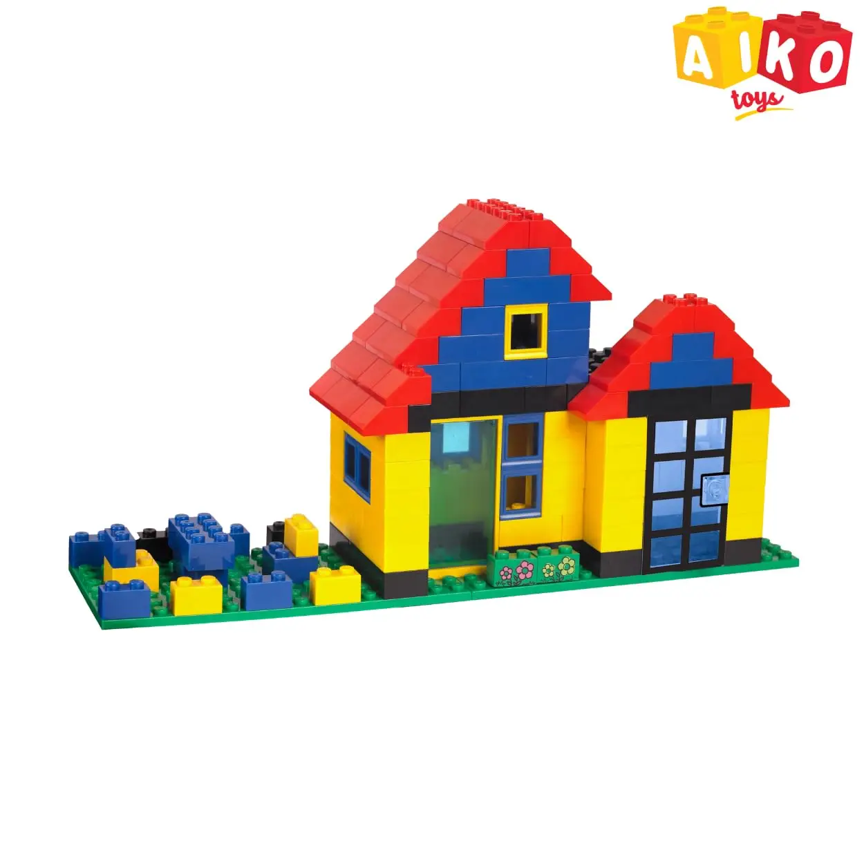 AIKO Town House Set No. 005, 250 Pcs Premium ABS Plastic Building Blocks | Multi-Colour Construction Toy, 4Y+ - Image 3