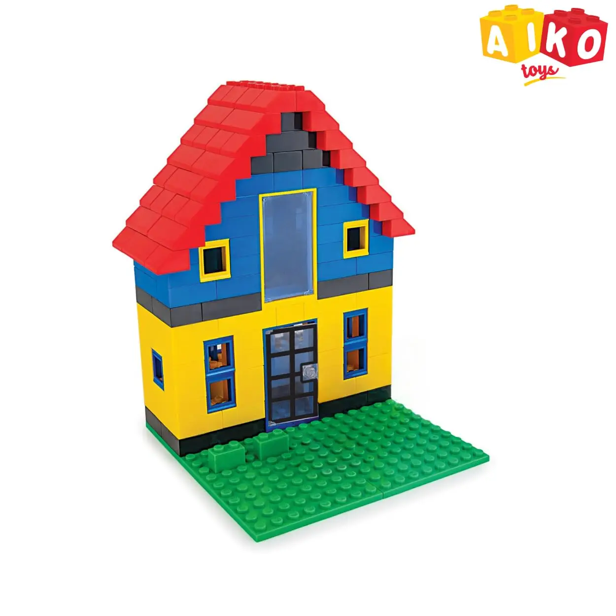 AIKO Town House Set No. 005, 250 Pcs Premium ABS Plastic Building Blocks | Multi-Colour Construction Toy, 4Y+ - Image 4