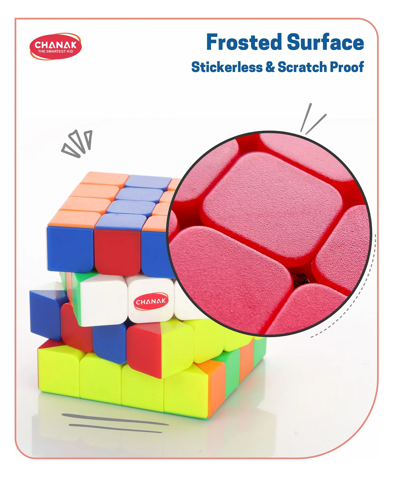 Chanak 4x4 Cube Speed Cube Puzzle Stickerless Speed Cube Multicolor, 8Y+ - Image 4