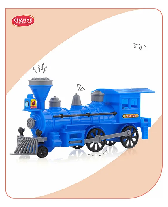 Aditi Toys Chanak Pull Back Steam Train Engine, with LED Toy for Kids, Plastic String Pull Back Train Non-Toxic and Safe for Little Kids, 3Y+
