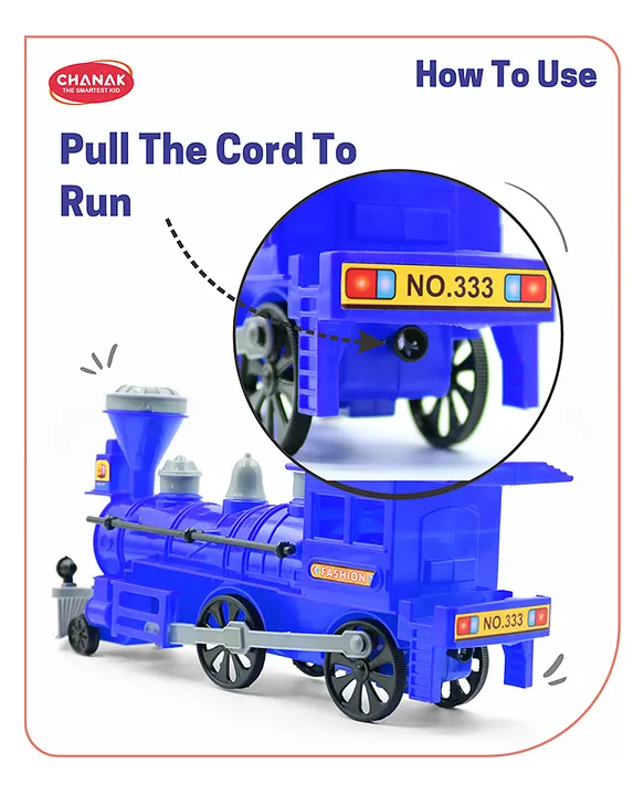 Aditi Toys Chanak Pull Back Steam Train Engine, with LED Toy for Kids, Plastic String Pull Back Train Non-Toxic and Safe for Little Kids, 3Y+ - Image 4