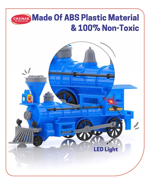 Aditi Toys Chanak Pull Back Steam Train Engine, with LED Toy for Kids, Plastic String Pull Back Train Non-Toxic and Safe for Little Kids, 3Y+ - Image 2