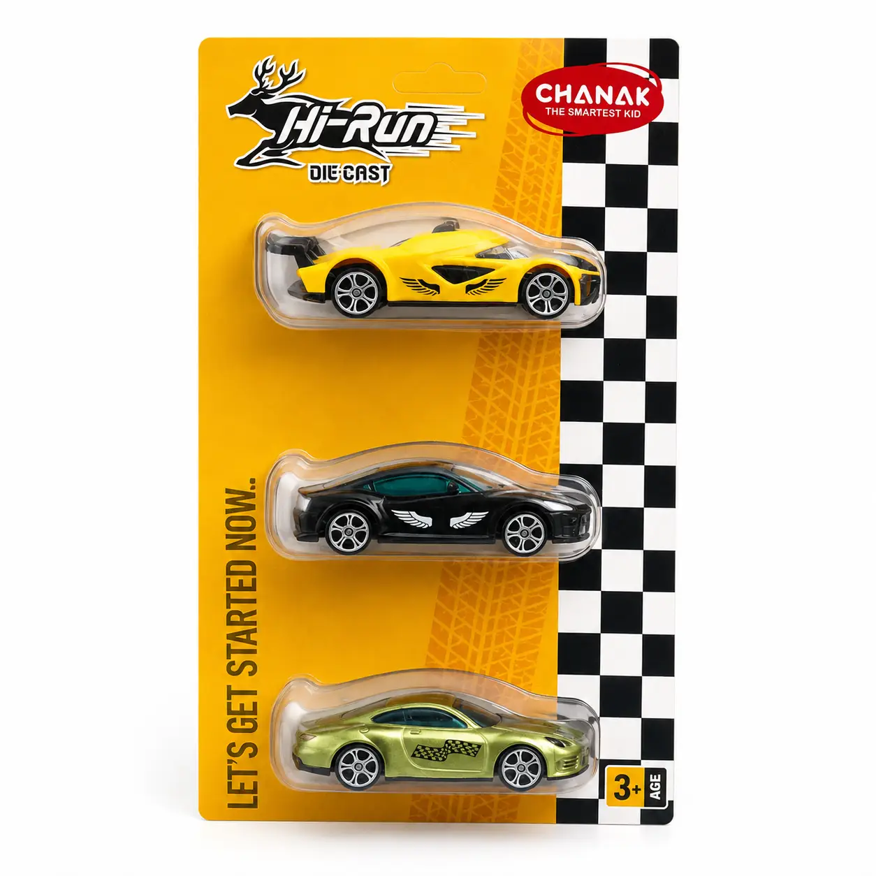 Chanak Die Cast Metal Racing Car Free Wheel Metal Car Set Street Racer Car For Kids 3 Cars - (Assorted Colors) | 3Y+ - Image 2