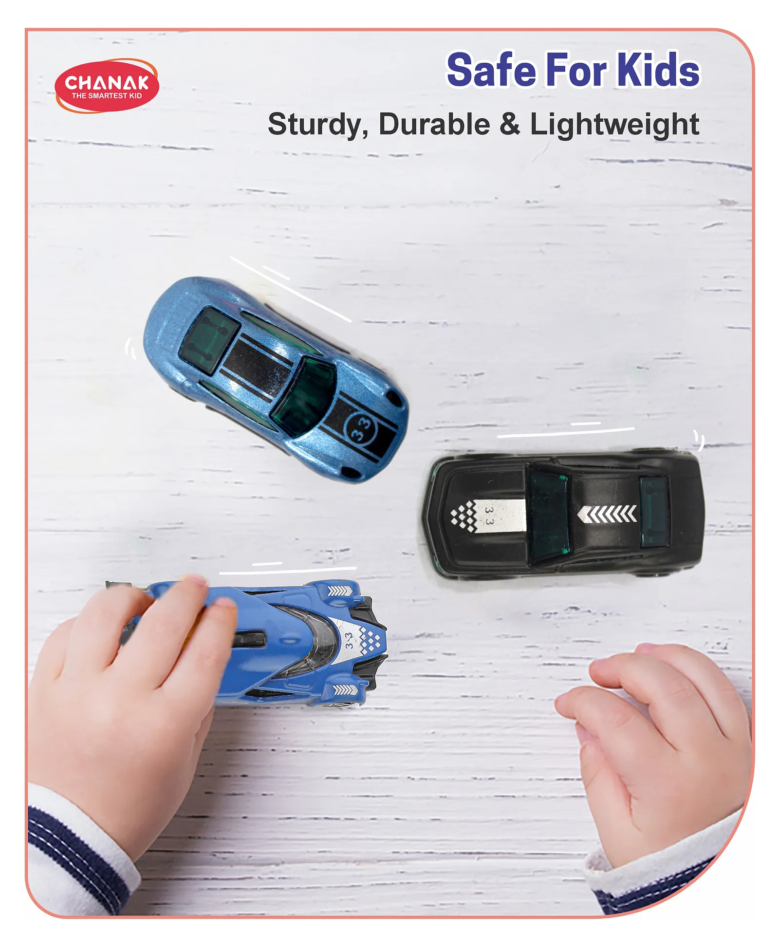 Chanak Die Cast Metal Racing Car Free Wheel Metal Car Set Street Racer Car For Kids 3 Cars - (Assorted Colors) | 3Y+ - Image 4