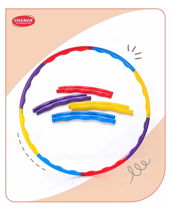 Aditi Toys Hula Hoop for Adults & Kids, Inter-Lockable 8 Pieces Exercise & Fitness Hula Hoop, Detachable Multicolor,6Y+