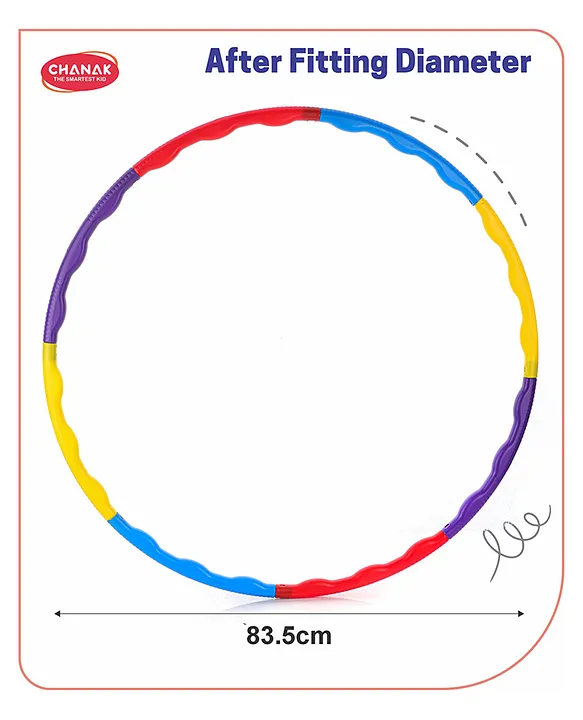 Aditi Toys Hula Hoop for Adults & Kids, Inter-Lockable 8 Pieces Exercise & Fitness Hula Hoop, Detachable Multicolor,6Y+ - Image 2