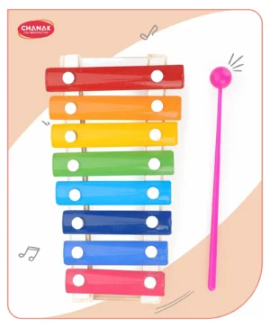 Chanak Little Musical Xylophone Toy, Wooden and Steel Xylophone For Kids | 3Y+