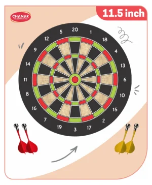 Aditi Toys Magnetic Dartboard with 4 Soft Darts - Multicolor, 3Y+