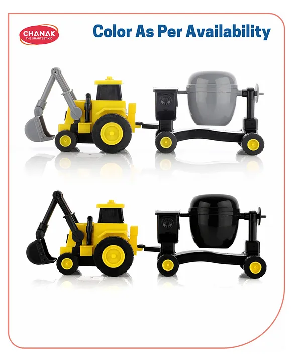 Aditi Toys Plastic Construction Vehicles Concrete Mixture Toy For Kids Friction Power Toys Set - Multicolor, 3Y+ - Image 4