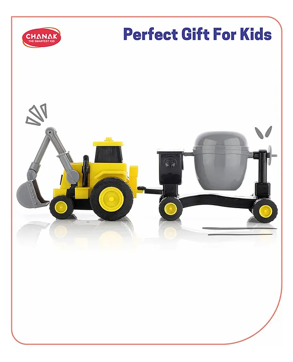 Aditi Toys Plastic Construction Vehicles Concrete Mixture Toy For Kids Friction Power Toys Set - Multicolor, 3Y+ - Image 2