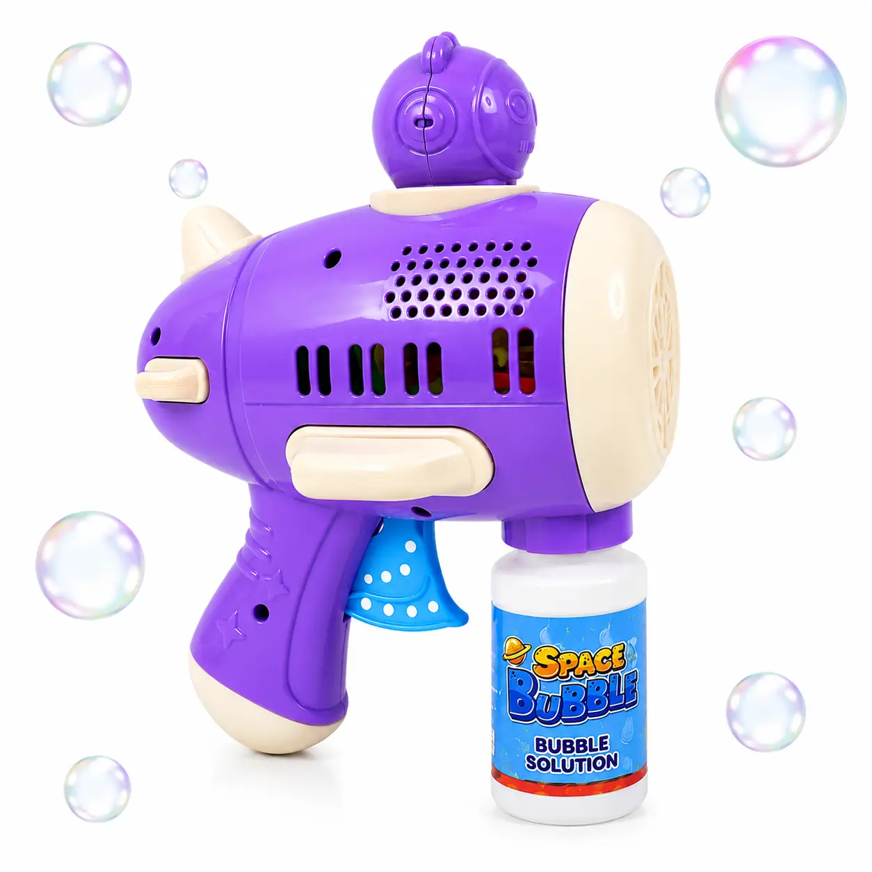 Chanak Space Bubble Gun Automatic Bubble Generation| Integrated Dazzling LED Lights, 5Y+ - Image 3