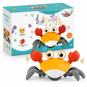 Alphabet Crawling Crab Rechargeable Musical Toy| Interactive Early Learning & Entertainment Toy (Assorted Colours), 3Y+