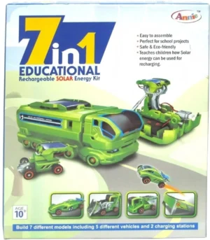 Annie 7-in-1 Educational Rechargeable Solar Energy Kit, Science Series-1, 10Y+