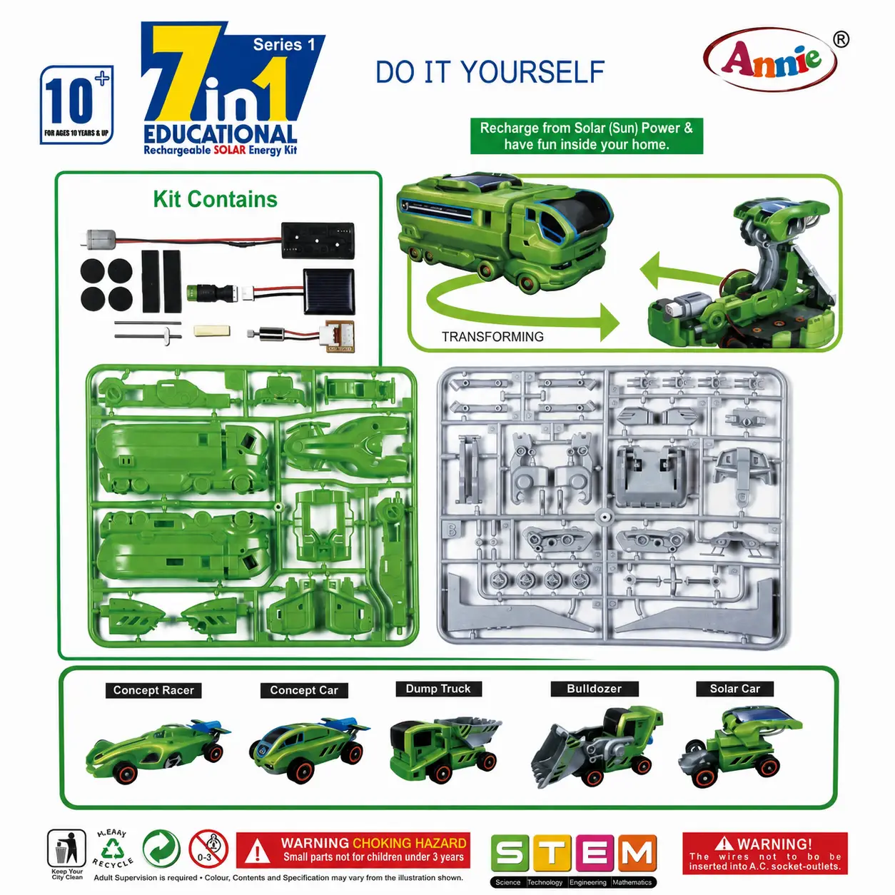 Annie 7-in-1 Educational Rechargeable Solar Energy Kit, Science Series-1, 10Y+ - Image 2