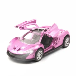Chanak Die-Cast Metal Pull Back Car | LED Lights & Realistic Engine Sound – BIS Approved (Pink) | 3Y+