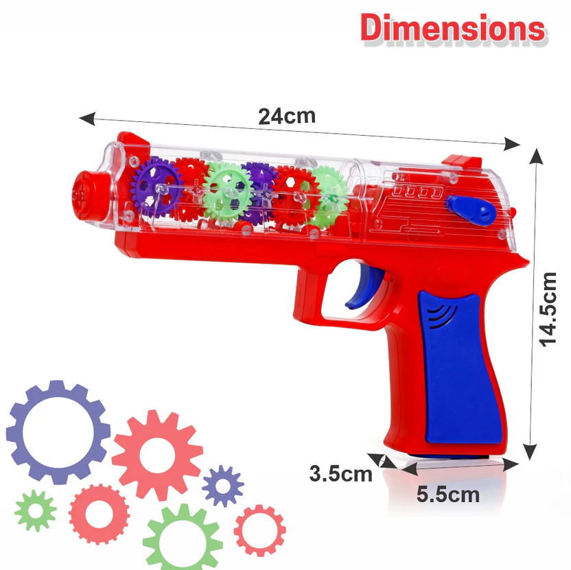 Chanak Electric Gear Gun Toy | Moving Gears, Music & Lights – BIS Approved | 3Y+ - Image 5