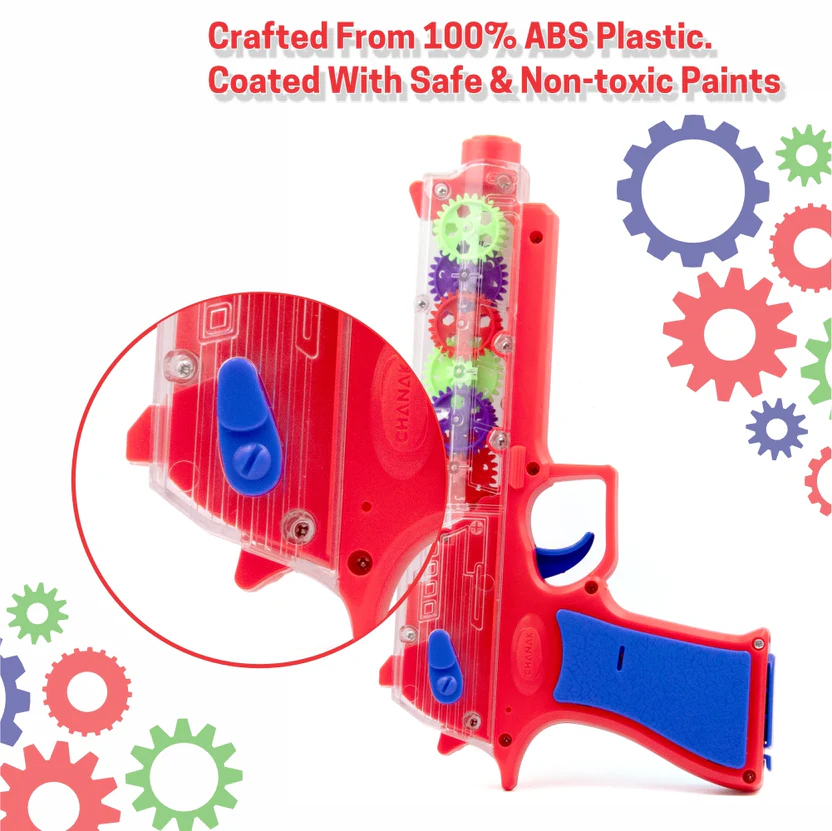 Chanak Electric Gear Gun Toy | Moving Gears, Music & Lights – BIS Approved | 3Y+ - Image 4