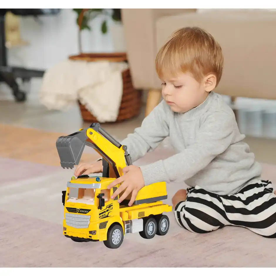Itoys Friction Excavator | Light & Music | Friction Powered Truck | 3Y+ - Image 3