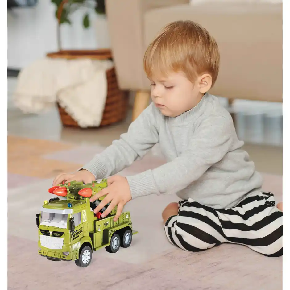 Itoys Friction Missile Truck | Light & Music | Friction Powered Truck | 3Y+ - Image 3