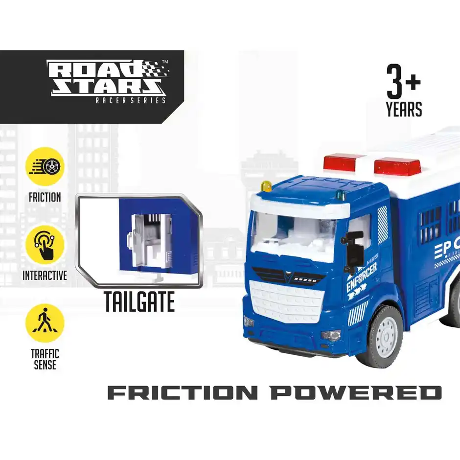 Itoys Friction Police Truck | Light & Music | Friction Powered Truck | 3Y+ - Image 2