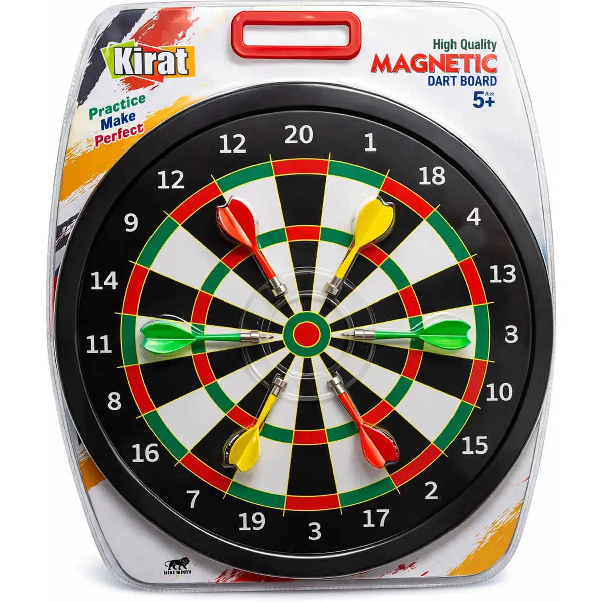 Kirat High Quality Magnetic Dart Board 36x36 CM with 6 Magnet Darts | 5Y+