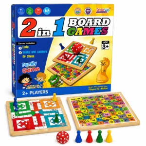 Krocie Toys 2 in 1 Board Games, Ludo and Snake & Ladder Multicolor,