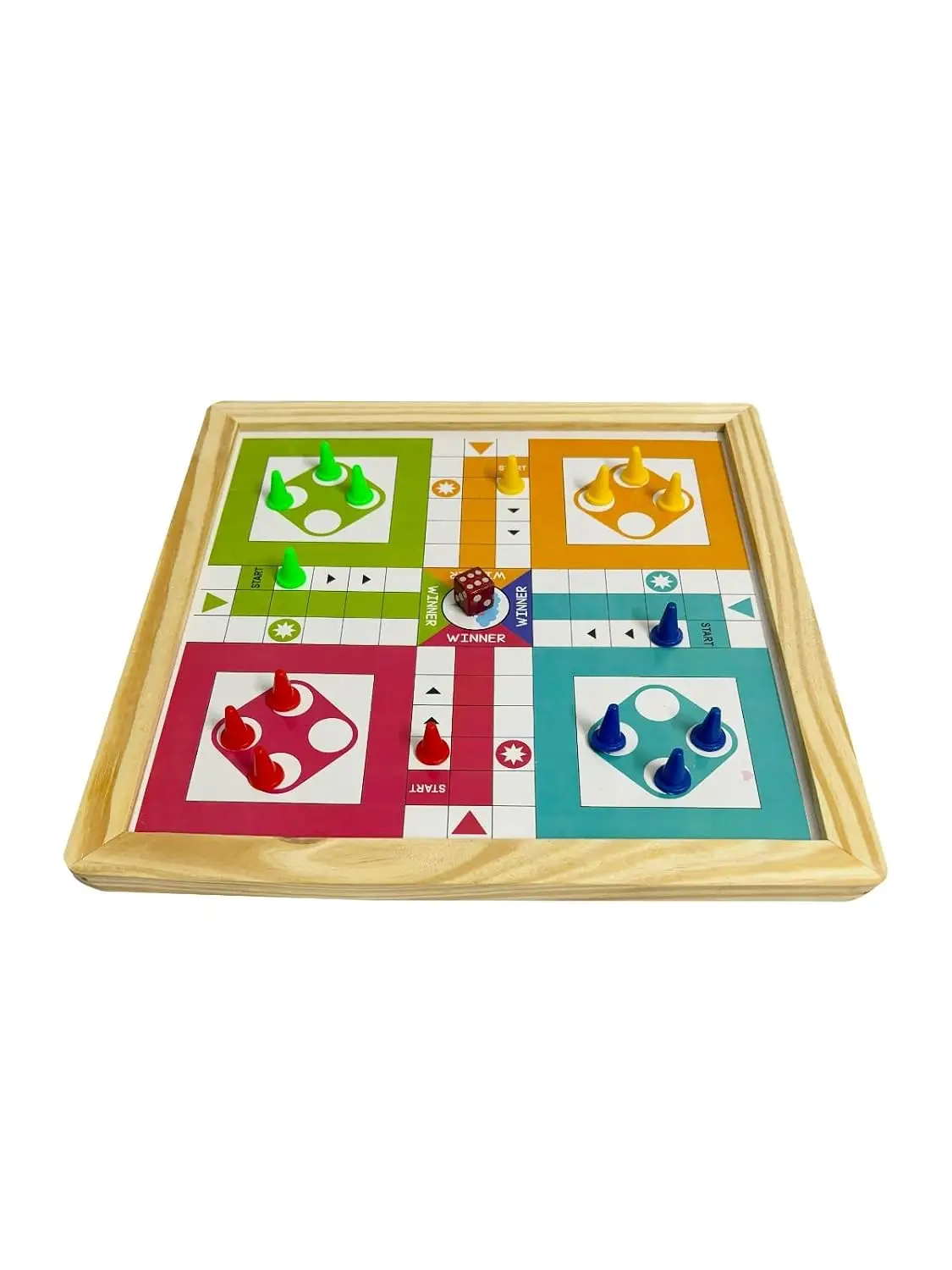 Krocie Toys 2 in 1 Board Games, Ludo and Snake & Ladder Multicolor, - Image 3