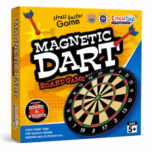 Krocie Toys Magnetic Dart Board Game with 4 Darts, Safe and Strong, Indoor Outdoor Fun, 5Y+