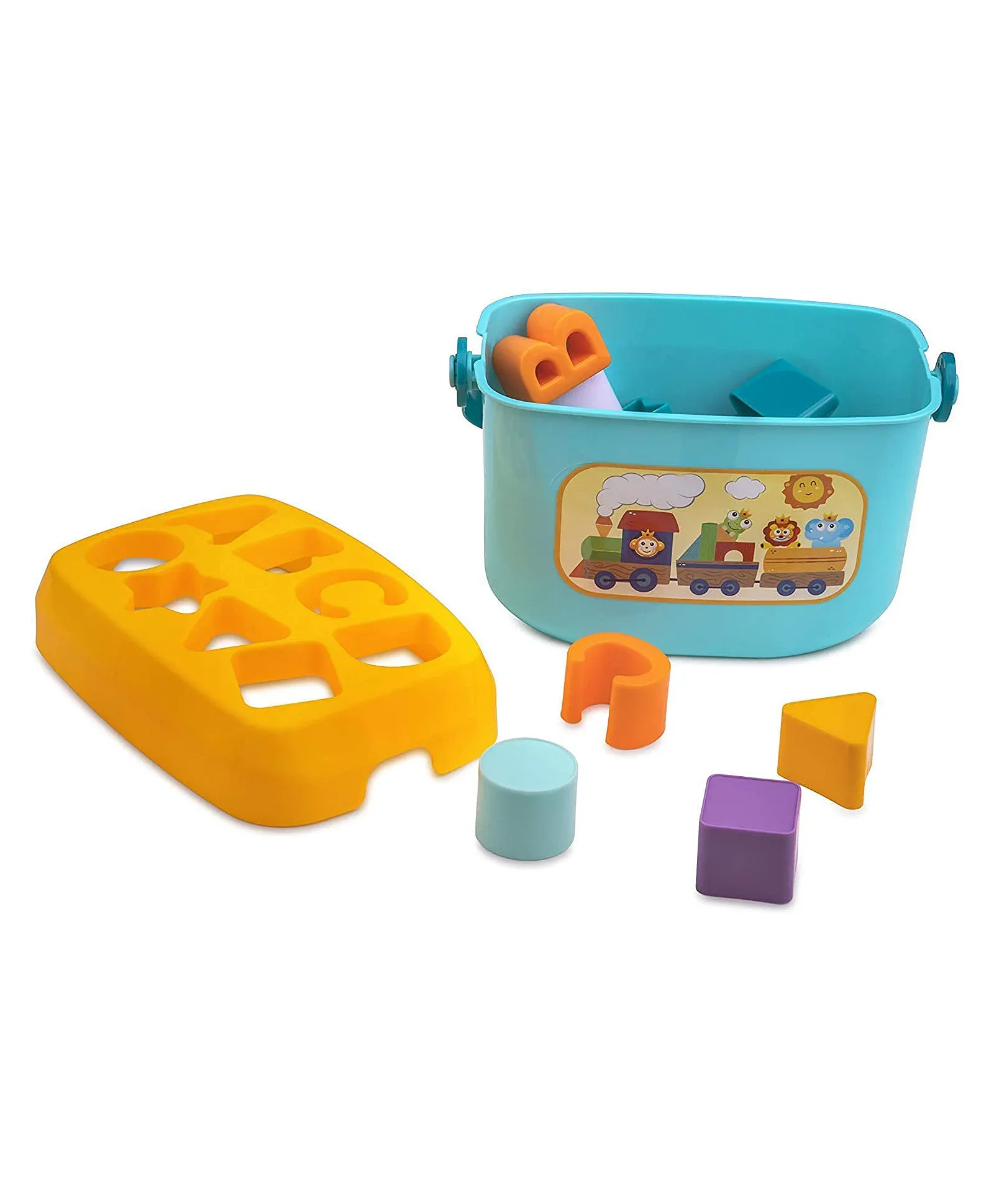 Little Fingers Baby’s First Educational Shape Sorting Blocks Toy | 16 Pcs ABCD Learning Blocks & Shape Sorter | Early Development Activity Toy Old Boys & Girls, 18M+ - Image 4