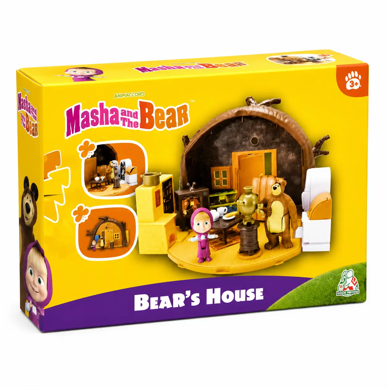 Masha and the Bear Masha and The Bear Dollhouse Playset Bear's House- Brown, 3Y+ - Image 7