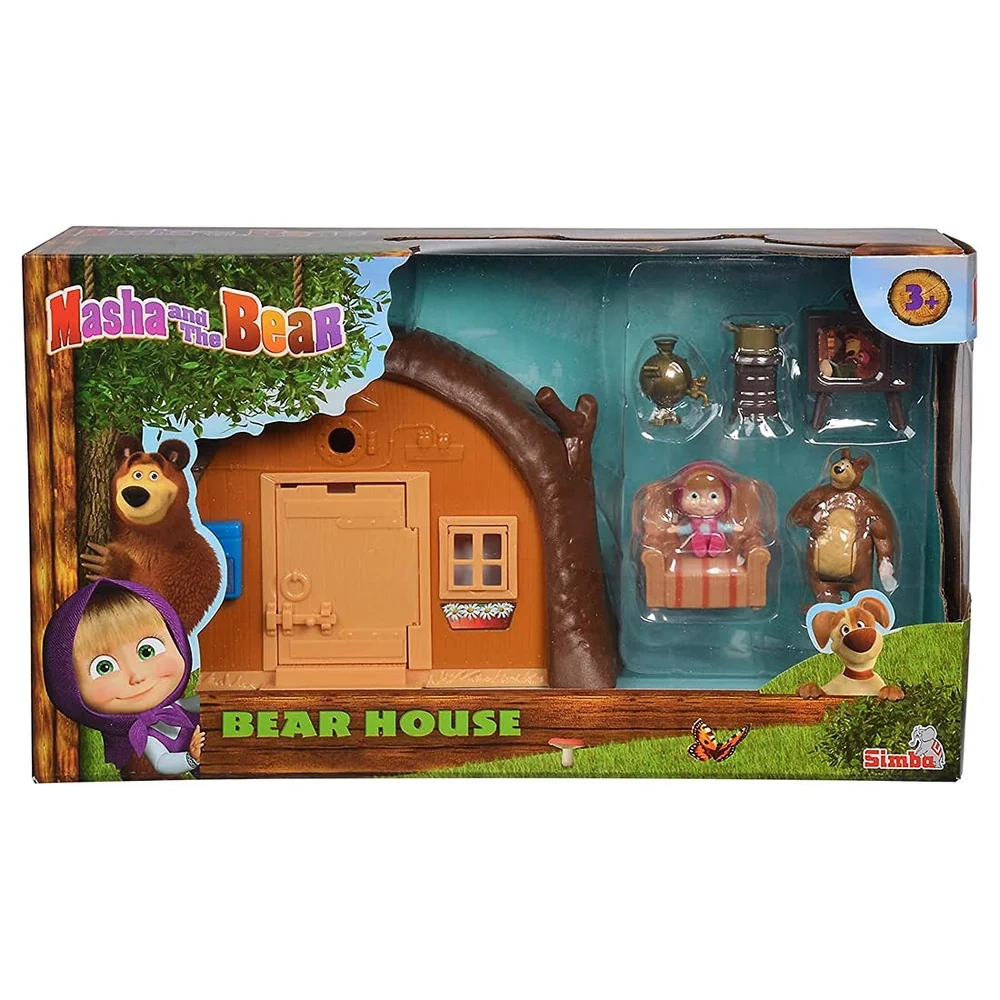 Masha and the Bear Masha and The Bear Dollhouse Playset Bear's House- Brown, 3Y+
