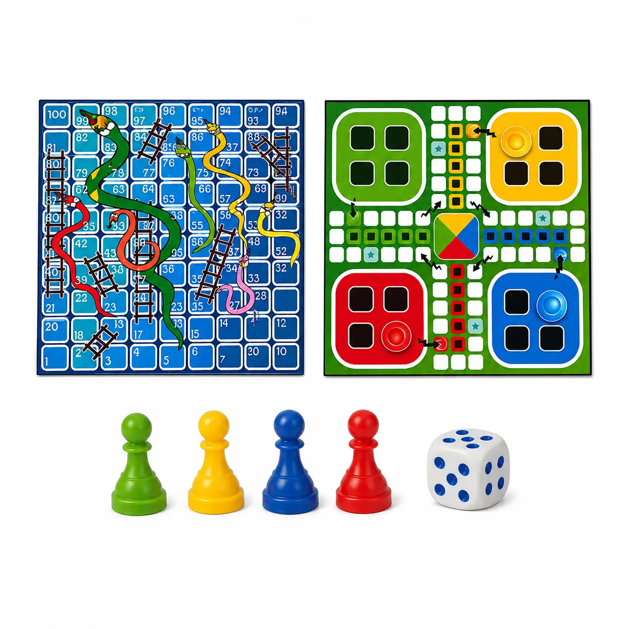 Play Craft Ludo Premier 2-in-1 Snakes and ladders Board Game, 5Y+ - Image 3