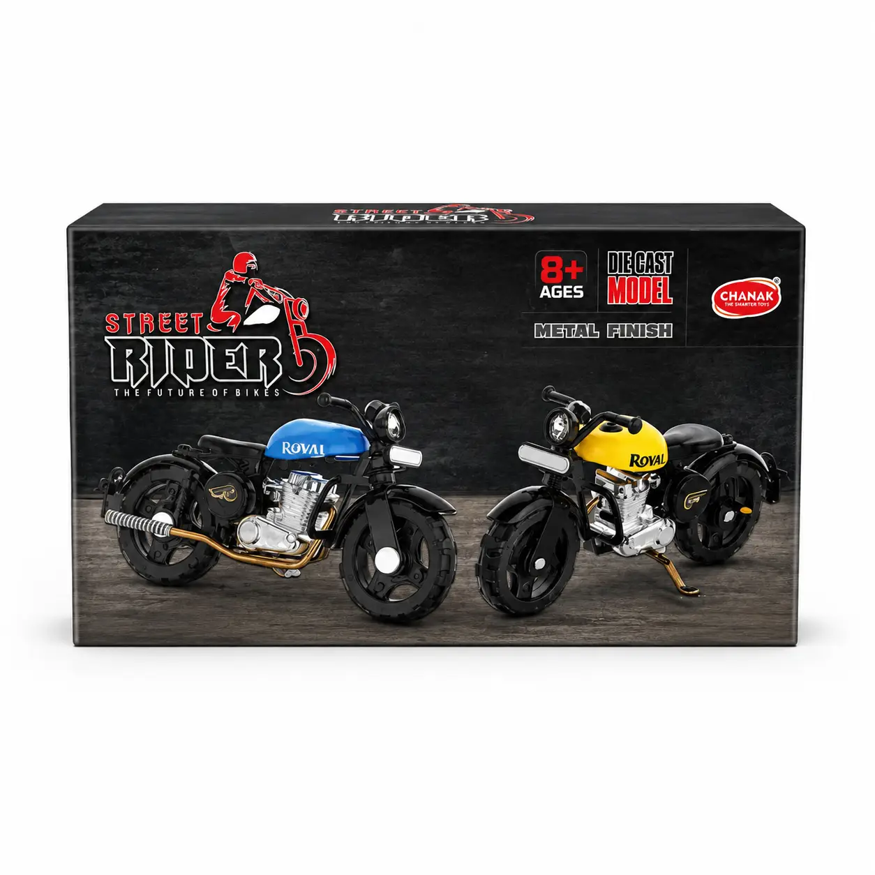 Chanak Roval Collectible Die Cast Metal Finish Street Rider Bike, 8Y+ - Image 5