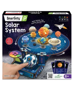 Smartivity DIY Solar System Kit Gear-Driven, 3D Working Model of Planets Learn Space Science, Astronomy, Ages 8 - 14 years